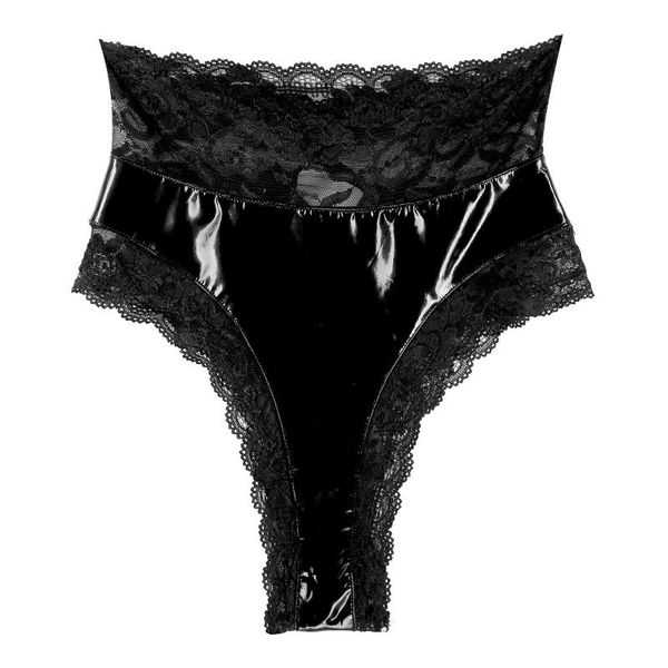 women's panties women lingerie briefs wet look patent leather lace trimming lace-up back underwear, Black;pink
women's panties women lingerie briefs wet look patent leather lace trimming lace-up back underwear, Black;pink