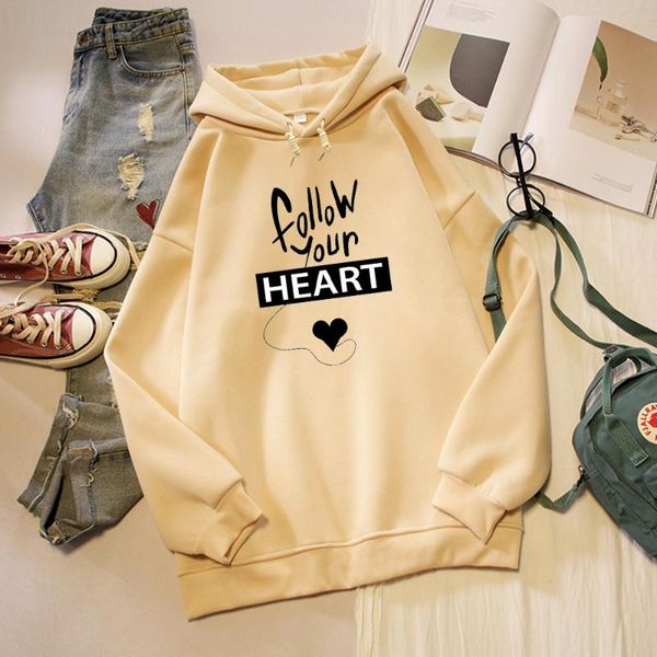 women's hoodies & sweatshirts winter women follow your heart letter print harajuku korean fashion pullover streetwear hoodie coat, Black
women's hoodies & sweatshirts winter women follow your heart letter print harajuku korean fashion pullover streetwear hoodie coat, Black