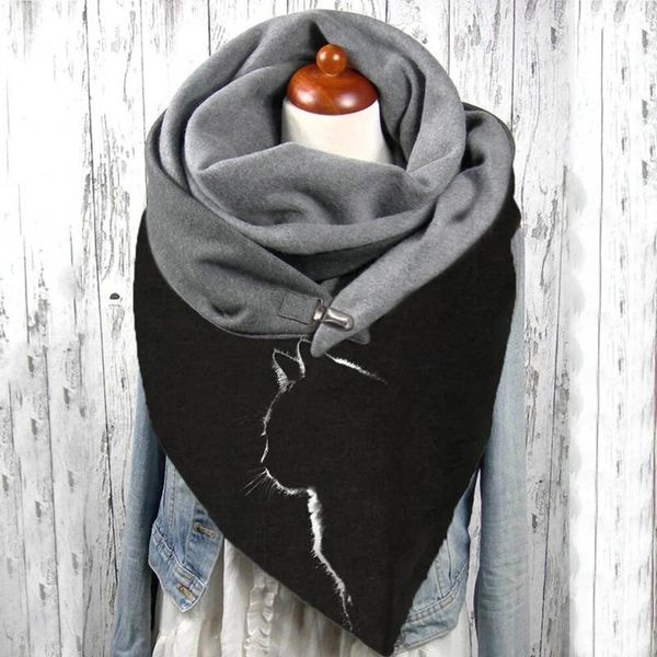 neck ties 2021 scarf women fashion cartoon cat contour pattern thicken warm scarves shawls autumn and winter soft wrap bufanda femme, Blue;purple
neck ties 2021 scarf women fashion cartoon cat contour pattern thicken warm scarves shawls autumn and winter soft wrap bufanda femme, Blue;purple