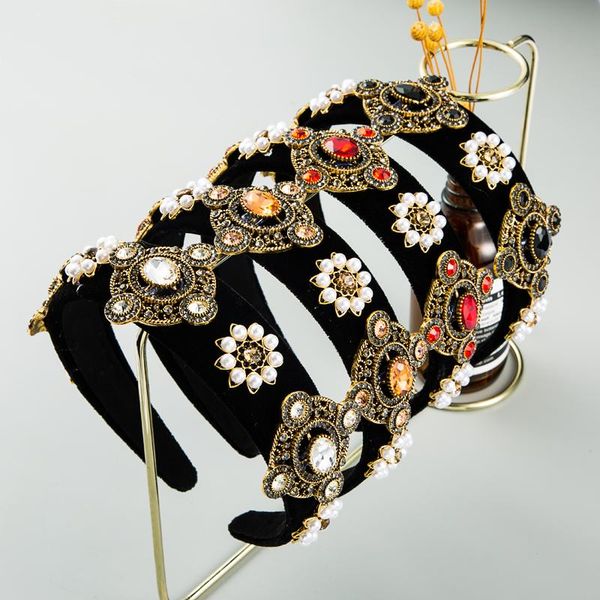 hair clips & barrettes retro baroque sparkling crystal flower headband women's elegant imitation pearl velvet band wedding party access, Golden;silver
hair clips & barrettes retro baroque sparkling crystal flower headband women's elegant imitation pearl velvet band wedding party access, Golden;silver