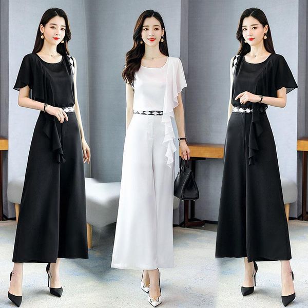women's tracksuits 2021 summer women two piece set beaded office lady chiffon blouse and wide leg pants elegant fashion 2 suits, Gray
women's tracksuits 2021 summer women two piece set beaded office lady chiffon blouse and wide leg pants elegant fashion 2 suits, Gray