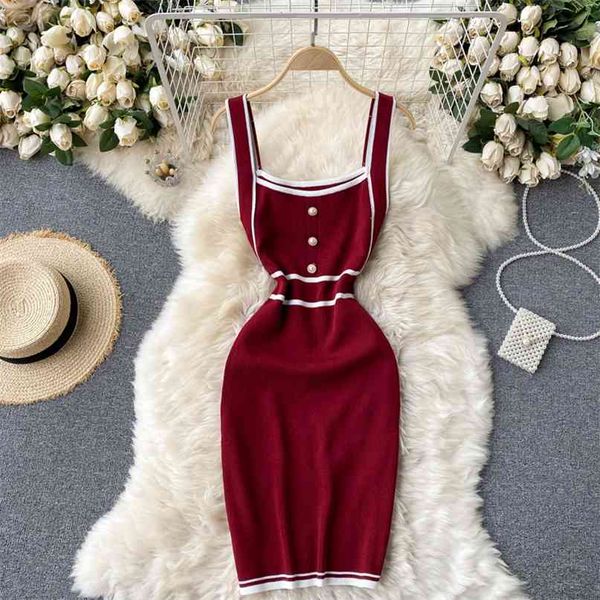 knit bodycon dress striped spaghtti strap sleeveless buttons tank women summer party club beach short chic 210603, Black;gray
knit bodycon dress striped spaghtti strap sleeveless buttons tank women summer party club beach short chic 210603, Black;gray