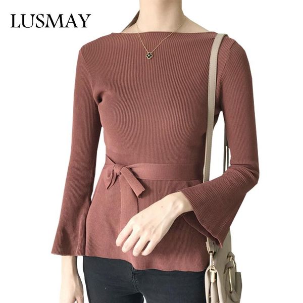 women's sweaters solid knitted sweater women pullover flare long sleeve autumn winter jumper with belt korean casual white black
women's sweaters solid knitted sweater women pullover flare long sleeve autumn winter jumper with belt korean casual white black