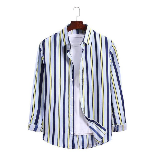 men vintage long sleeve striped white blueshirt ,loose casual camisa hip hop social dress shirts male multicolor chemise homme, White;black
men vintage long sleeve striped white blueshirt ,loose casual camisa hip hop social dress shirts male multicolor chemise homme, White;black