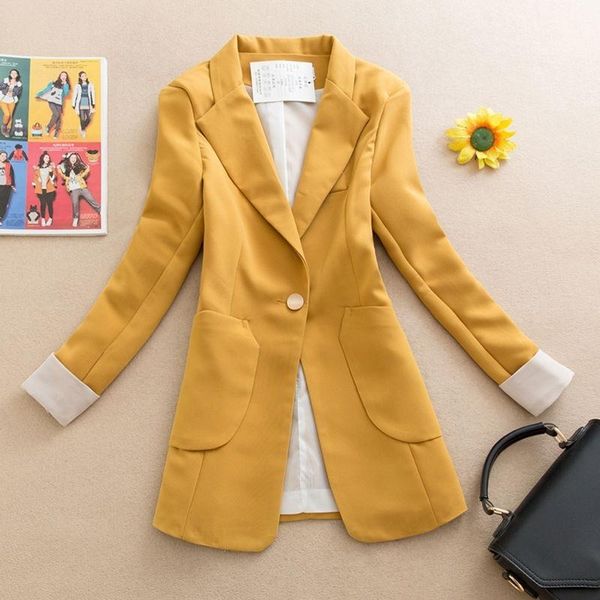 women's suits & blazers spring autumn office ladies formal single button medium female plus big size pockets slim suit coats s179, White;black
women's suits & blazers spring autumn office ladies formal single button medium female plus big size pockets slim suit coats s179, White;black