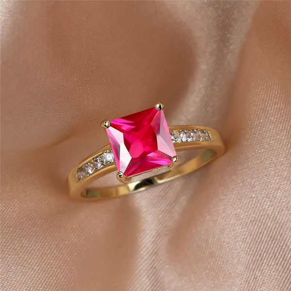wedding rings charming rose red zircon square stone for women jewelry vintage fashion birthstone ring female luxury crystal gift, Slivery;golden
wedding rings charming rose red zircon square stone for women jewelry vintage fashion birthstone ring female luxury crystal gift, Slivery;golden