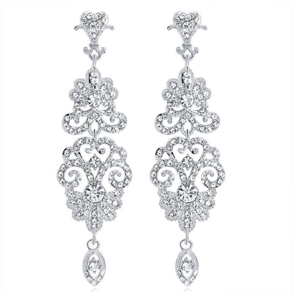 dangle & chandelier bride earring crystal all-matched high grade wedding eardrop accessories delicate ornament for marrying g507, Silver
dangle & chandelier bride earring crystal all-matched high grade wedding eardrop accessories delicate ornament for marrying g507, Silver