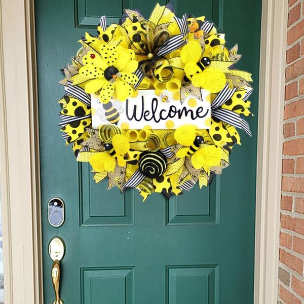 artificial sunflower wreath simulation leaf bee front door decoration hanging pendants wedding flower garlands home decoration
artificial sunflower wreath simulation leaf bee front door decoration hanging pendants wedding flower garlands home decoration