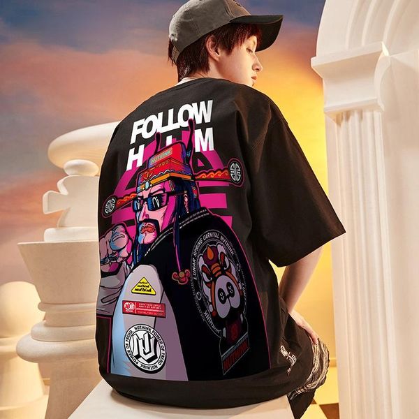 men's t-shirts short sleeve t-shirt tide loose plus size half summer men clothing graphic t shirts anime shirt, White;black
men's t-shirts short sleeve t-shirt tide loose plus size half summer men clothing graphic t shirts anime shirt, White;black
