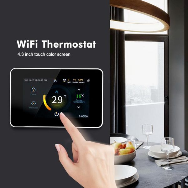 smart home control wifi thermostat temperature controller for water/electric floor heating water/gas boiler works with alexa google
smart home control wifi thermostat temperature controller for water/electric floor heating water/gas boiler works with alexa google