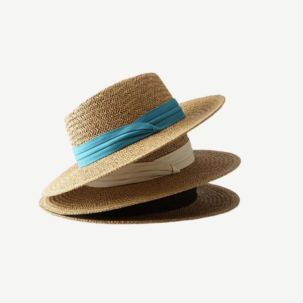 wide brim hats female summer light luxury retro wide-brimmed flat-brim hat sun-shading sunscreen vacation beach sun straw, Blue;gray
wide brim hats female summer light luxury retro wide-brimmed flat-brim hat sun-shading sunscreen vacation beach sun straw, Blue;gray
