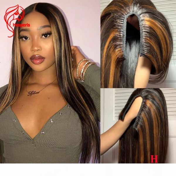 hesperis highlight silk straight u part human hair wigs for women 1x4 u shape opening brazilian remy human hair wigs highlight, Black;brown
hesperis highlight silk straight u part human hair wigs for women 1x4 u shape opening brazilian remy human hair wigs highlight, Black;brown