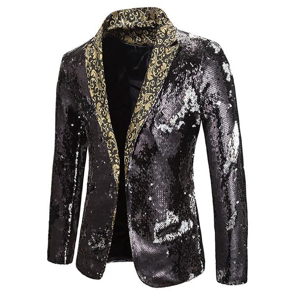 men's suits & blazers gold jacquard bronzing floral blazer men 2021 brand mens patchwork one button jacket party stage singer costume h, White;black
men's suits & blazers gold jacquard bronzing floral blazer men 2021 brand mens patchwork one button jacket party stage singer costume h, White;black