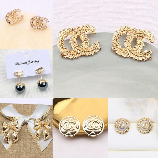 18k gold plated fashion designers letters stud earrings luxury brand charm women silver crystal rhinestone pearl earring for wedding jewerlr, Golden;silver
18k gold plated fashion designers letters stud earrings luxury brand charm women silver crystal rhinestone pearl earring for wedding jewerlr, Golden;silver