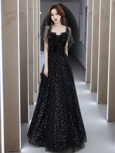 vintage black agaric lace up square collar shining evening dress backless slim female party gown vestido de festa longo, Black;red
vintage black agaric lace up square collar shining evening dress backless slim female party gown vestido de festa longo, Black;red