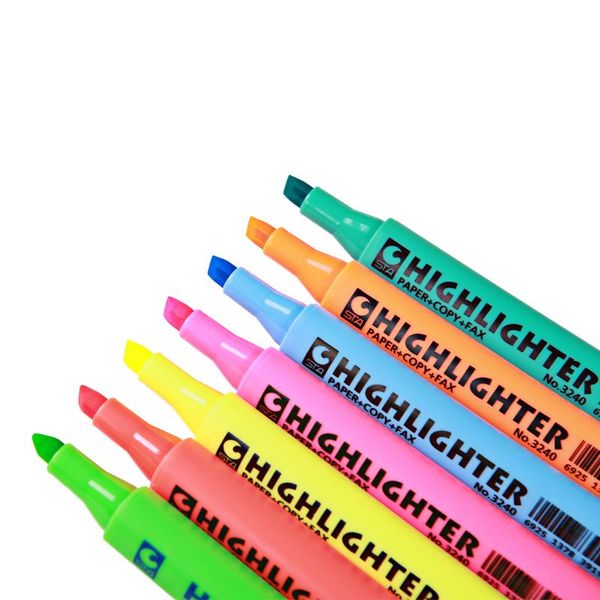 highlighters highlighter pen paint marker pens art supplies obliqure multi color 8 colors stationery product office school gift, Black;red
highlighters highlighter pen paint marker pens art supplies obliqure multi color 8 colors stationery product office school gift, Black;red