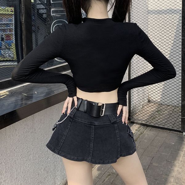 slim fashion y2k long sleeve crop women gothic dark punk zip bodycon knitt short tshirt autumn casual streetwear, White
slim fashion y2k long sleeve crop women gothic dark punk zip bodycon knitt short tshirt autumn casual streetwear, White