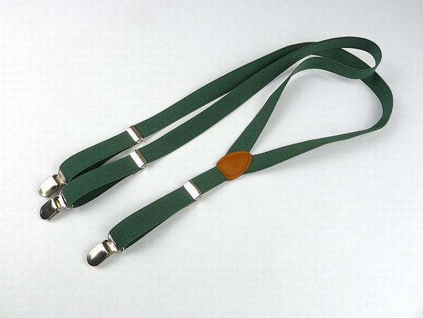 metal clip-on suspenders elastic y-shape adjustable braces solids with leather men women green fashion suspender, Black;white
metal clip-on suspenders elastic y-shape adjustable braces solids with leather men women green fashion suspender, Black;white