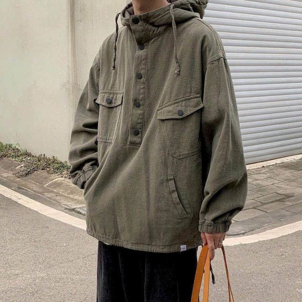 men's jackets and women's japanese hooded jacket, retro style clothing, korean student fashion, wild loose, lovers, hunting jacket, Black;brown
men's jackets and women's japanese hooded jacket, retro style clothing, korean student fashion, wild loose, lovers, hunting jacket, Black;brown