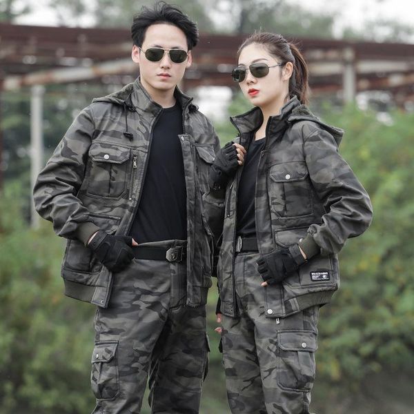 jogging clothing thickened camouflage suit men 's special forces pure cotton welding labor protection cold-proof, Black;red
jogging clothing thickened camouflage suit men 's special forces pure cotton welding labor protection cold-proof, Black;red