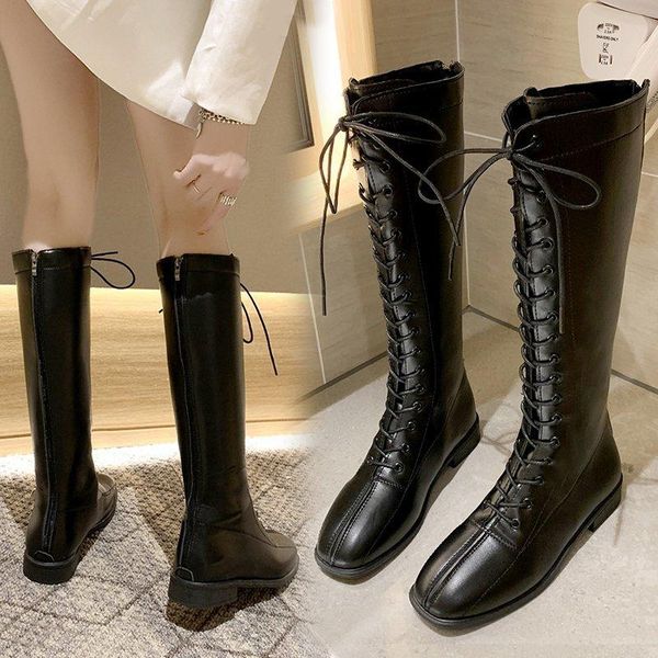 boots round toe thick heel knee-length women's retro british style fashion pump zapatos de mujer, Black
boots round toe thick heel knee-length women's retro british style fashion pump zapatos de mujer, Black