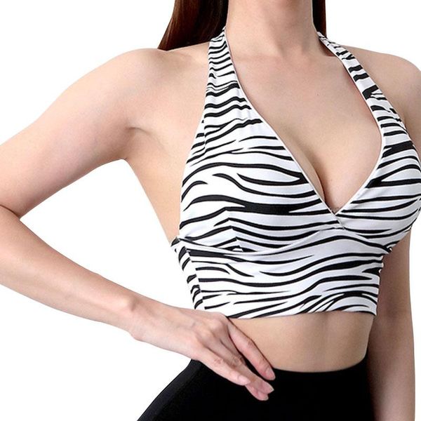 yoga outfit zebra stripes sports bra women crop backless hanging neck fitness vest with chest pads underwear gym
yoga outfit zebra stripes sports bra women crop backless hanging neck fitness vest with chest pads underwear gym