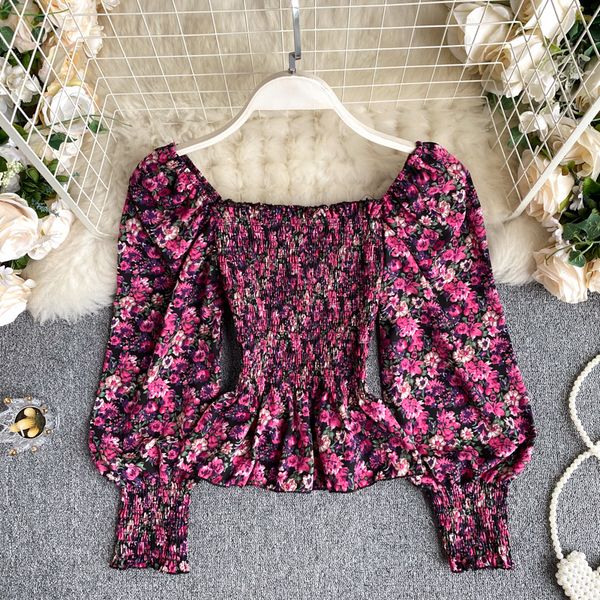 women's autumn retro blouse square collar elastic slim short puff sleeve new holiday style floral shirts female blusa pl519 210225, White
women's autumn retro blouse square collar elastic slim short puff sleeve new holiday style floral shirts female blusa pl519 210225, White