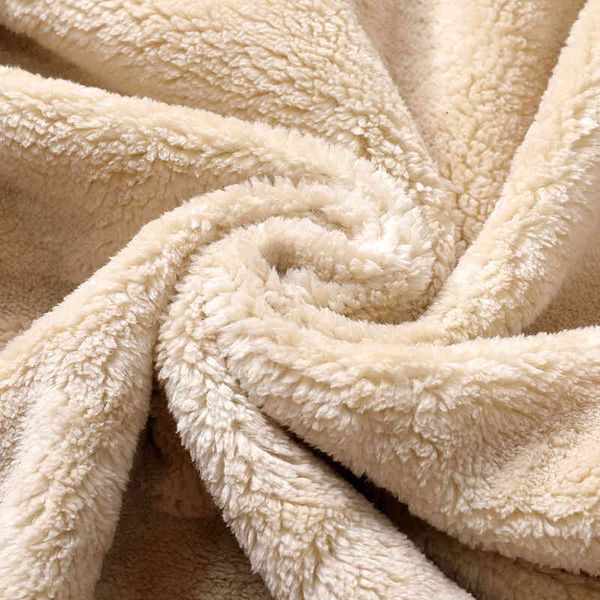 cashmere winter new plush thickened cashmere casual hooded loose suit men's, Gray