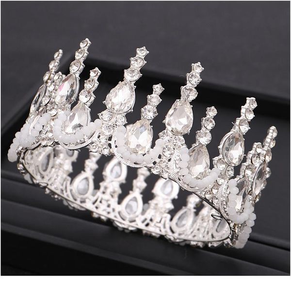 trendy wedding hair accessories silver color baroque rhinestone crystal round crown bridal tiara princess crown hair o jlljhm
trendy wedding hair accessories silver color baroque rhinestone crystal round crown bridal tiara princess crown hair o jlljhm