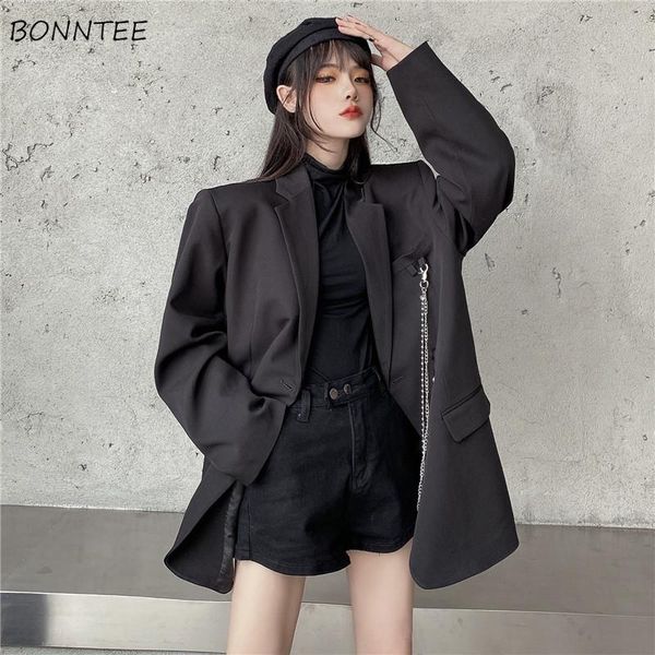 women's suits & blazers women loose casual vintage fashion solid notched korean style students all-match simple cozy chic elegant ins u, White;black
women's suits & blazers women loose casual vintage fashion solid notched korean style students all-match simple cozy chic elegant ins u, White;black
