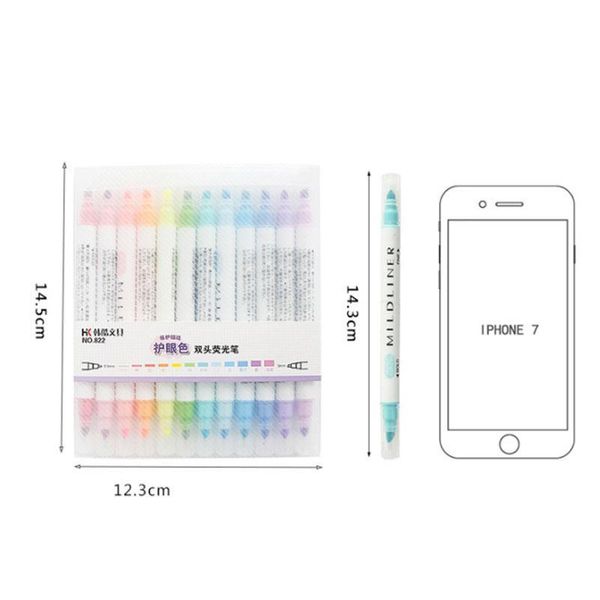 12pcs/set japanese milkliner pens milk liner double headed fluorescent pen cute art color highlighter drawing qylmla
12pcs/set japanese milkliner pens milk liner double headed fluorescent pen cute art color highlighter drawing qylmla