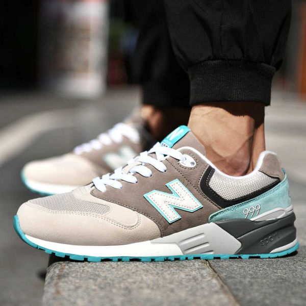 nb sports sho men's n-word spring and autumn bain cool run 999 summer pig eight leather leisure 574 running women