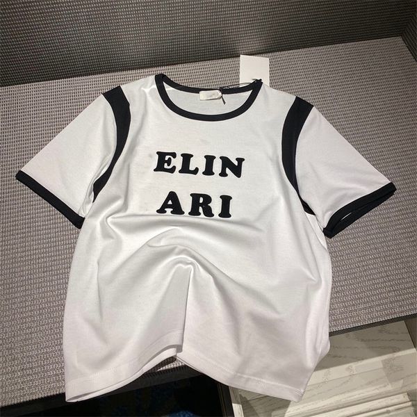 2022 summer new women's black and white block color flocking letters leisure trend loose short sleeve round neck t-shirt
2022 summer new women's black and white block color flocking letters leisure trend loose short sleeve round neck t-shirt