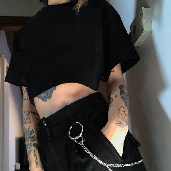 women's t-shirt 2021 summer women solid coat female short round collar sleeve, White
women's t-shirt 2021 summer women solid coat female short round collar sleeve, White