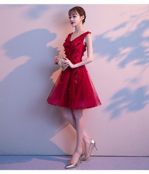robe 2021 new de soriee short dark red es lace appliques a-line tulle sleeveless cocktail party prom 7mbe, Black
robe 2021 new de soriee short dark red es lace appliques a-line tulle sleeveless cocktail party prom 7mbe, Black