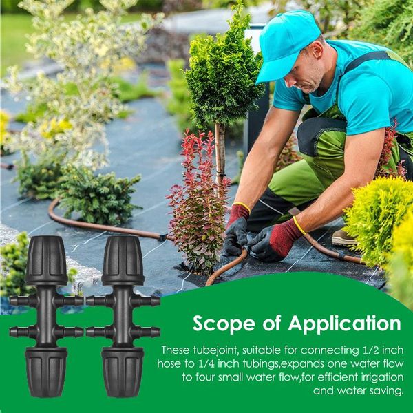 watering equipments 20 pieces barbed tee drip irrigation tubing connectors hose joint 5/8 inch to 1/4 6 way fittings adapter
watering equipments 20 pieces barbed tee drip irrigation tubing connectors hose joint 5/8 inch to 1/4 6 way fittings adapter