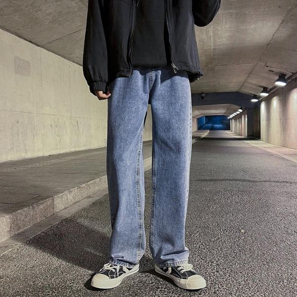 men's jeans men wide leg denim cargo pant loose straight baggy jean streetwear hip hop trousers women, Blue
men's jeans men wide leg denim cargo pant loose straight baggy jean streetwear hip hop trousers women, Blue