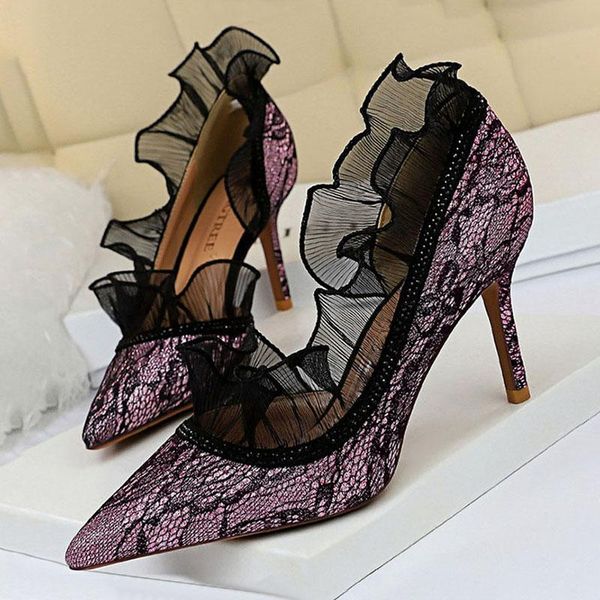 dress shoes high heels lace woman pumps party kitten women feamle stiletto 8 cm basic pump, Black
dress shoes high heels lace woman pumps party kitten women feamle stiletto 8 cm basic pump, Black