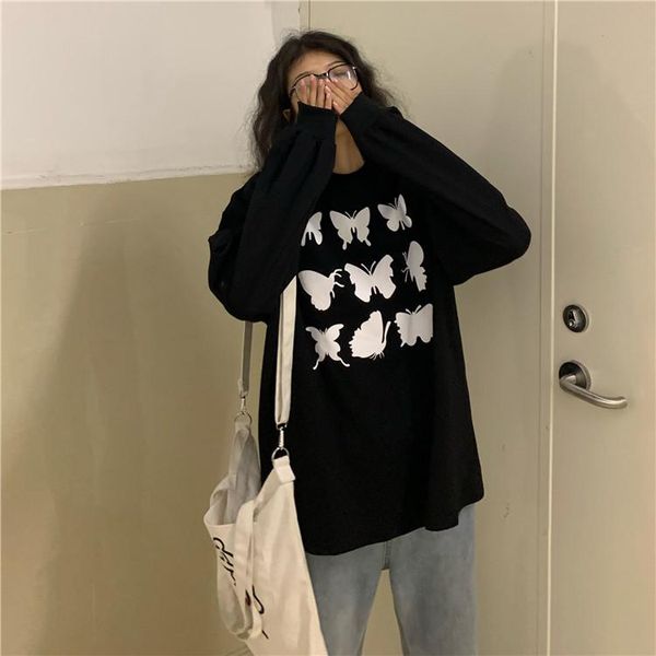women's hoodies & sweatshirts clothing fashion brand long sleeve o-neck print pullovers casual korean style loose harajuku, Black
women's hoodies & sweatshirts clothing fashion brand long sleeve o-neck print pullovers casual korean style loose harajuku, Black