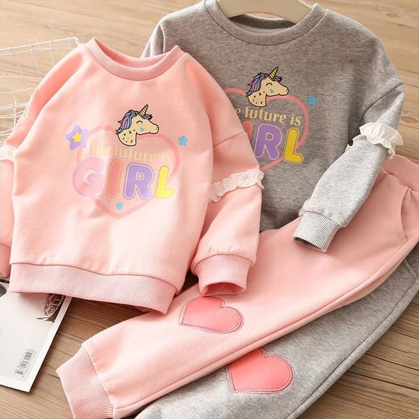 autumn baby girl clothes sets 3 8years old kids cartoon unicorn long sleeve tracksuit casual pants children clothing sport suit, White
autumn baby girl clothes sets 3 8years old kids cartoon unicorn long sleeve tracksuit casual pants children clothing sport suit, White