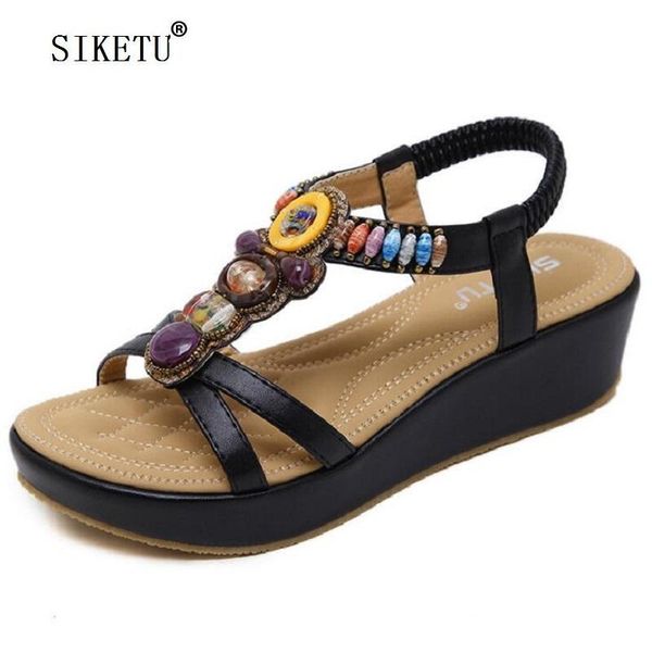 dress shoes siketu wedges sandals for woman summer fashion casual wedge heels bohemia string bead flip flop beach size 35-42, Black
dress shoes siketu wedges sandals for woman summer fashion casual wedge heels bohemia string bead flip flop beach size 35-42, Black