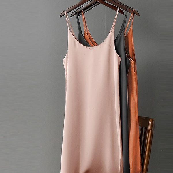 fashion women v neck solid colors silk satin spaghetti straps dress casual sleeveless ladies slim party beach dress vestidos p3, Black;gray
fashion women v neck solid colors silk satin spaghetti straps dress casual sleeveless ladies slim party beach dress vestidos p3, Black;gray