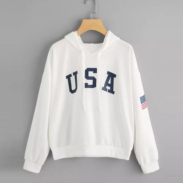 women's hoodies usa letter flag printed sweatshirt long sleeve pullover autumn hooded blouse casual outwear clothes, Black
women's hoodies usa letter flag printed sweatshirt long sleeve pullover autumn hooded blouse casual outwear clothes, Black