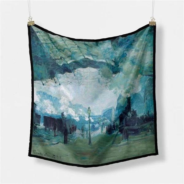 scarves 53cm oil painting print women twill silk square ladies brand small neck hair head accessories hijab fashion shawls, Blue;gray
scarves 53cm oil painting print women twill silk square ladies brand small neck hair head accessories hijab fashion shawls, Blue;gray