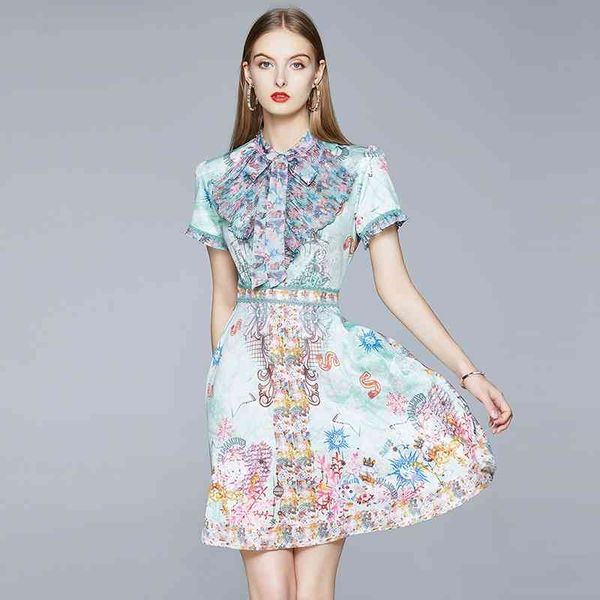 banulin fashion runway summer dress women's lace up bow ruffles neck female elegant holiday sweet mini dresses 210603, Black;gray
banulin fashion runway summer dress women's lace up bow ruffles neck female elegant holiday sweet mini dresses 210603, Black;gray