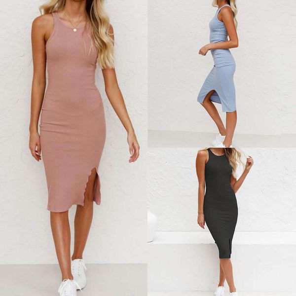 summer women's vest solid color knitting split slim long dress female jr2053, Black;gray
summer women's vest solid color knitting split slim long dress female jr2053, Black;gray