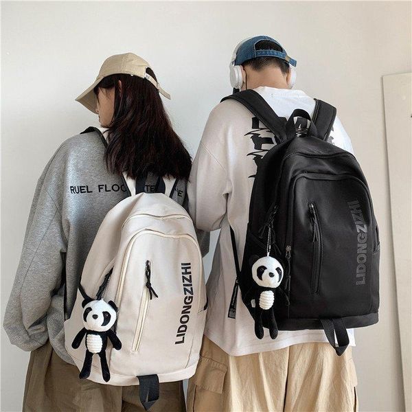 backpack student young large-capacity backbag couple canvas school bag black white for daily travel
backpack student young large-capacity backbag couple canvas school bag black white for daily travel
