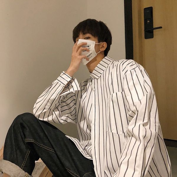 2021 new men's fashion trend vertical stripe coats casual loose long sleeves brand french cuff shirts plus size -xl dqzj, White
2021 new men's fashion trend vertical stripe coats casual loose long sleeves brand french cuff shirts plus size -xl dqzj, White