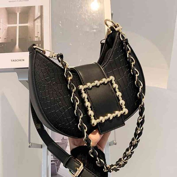 crocodile pattern saddle bag 2021 fashion new pu leather women's designer handbag chain shoulder messenger bag
crocodile pattern saddle bag 2021 fashion new pu leather women's designer handbag chain shoulder messenger bag