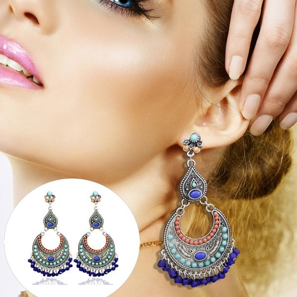 dangle & chandelier vintage stone beads drop earrings for women bohimia belly dance gypsy piercing jewelry, Silver
dangle & chandelier vintage stone beads drop earrings for women bohimia belly dance gypsy piercing jewelry, Silver